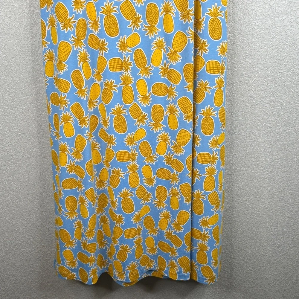 UGG by Koolaburra Blue‎ & Yellow Pineapple Print Tank Top Summer Dress Size XL